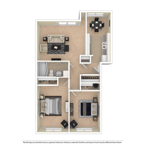 bedroom floor plan an in 2 bed 2 bath
